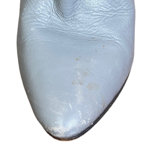 Biondini Vintage Gray Leather Heeled Size 5 Boot - Picture 4 of 12